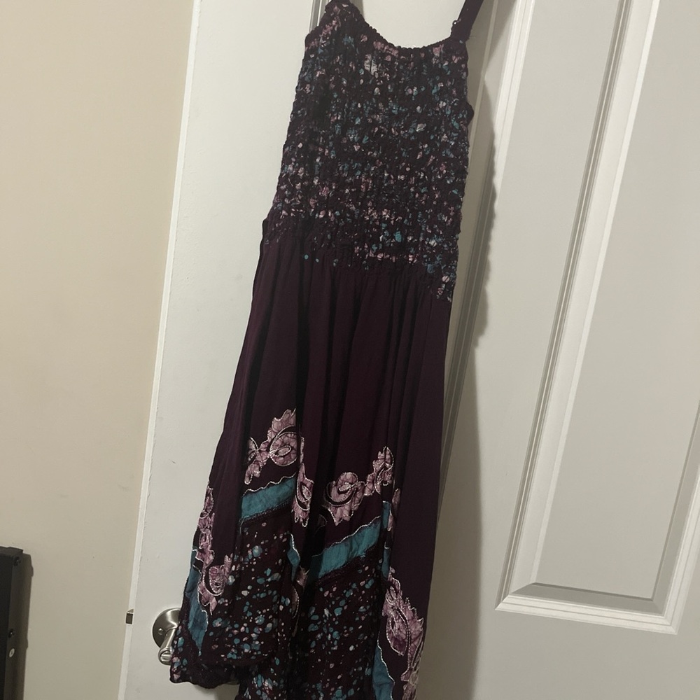 Floral Maxi Dress with Smocked Bodice